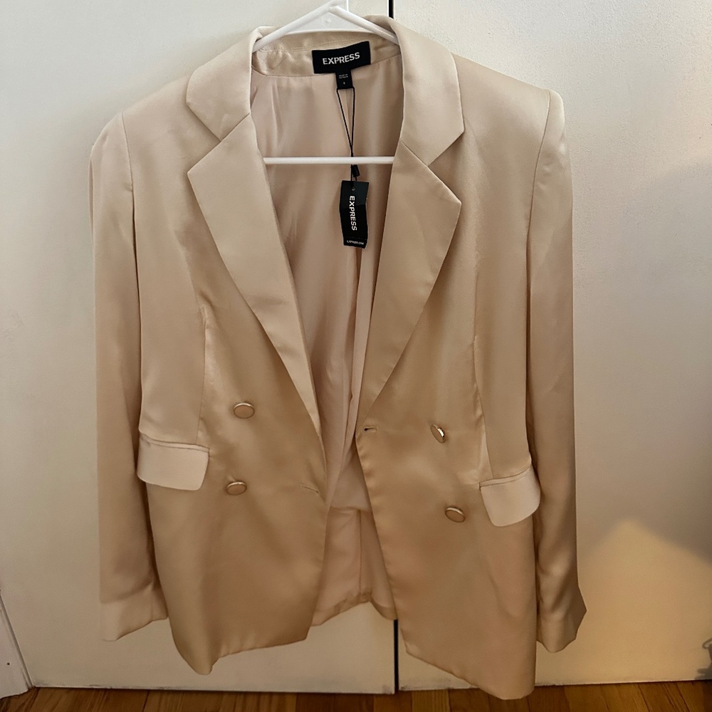 Silk Cream Blazer - New with tags (Express)